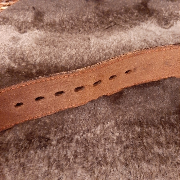 Chambers Belt Co. Top Grain Steer Hide Leather Belt 38 Tooled Floral Belt Boho - Picture 7 of 13
